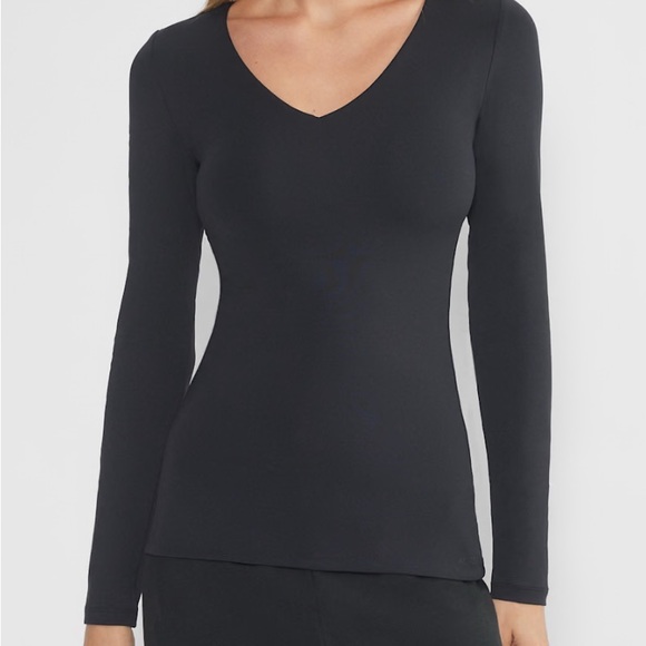 Black V-Neck Women's Top - Picture 3 of 12